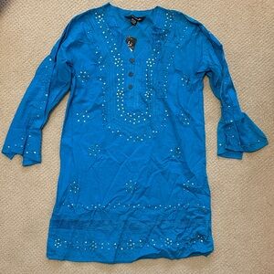 Blue Embroidered Women's Tunic